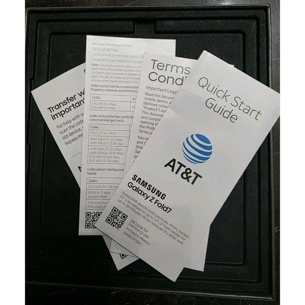Samsung Galaxy Z Fold 7 EMPTY BOX ONLY, BOX ONLY For Jet Black 256GB Replacement